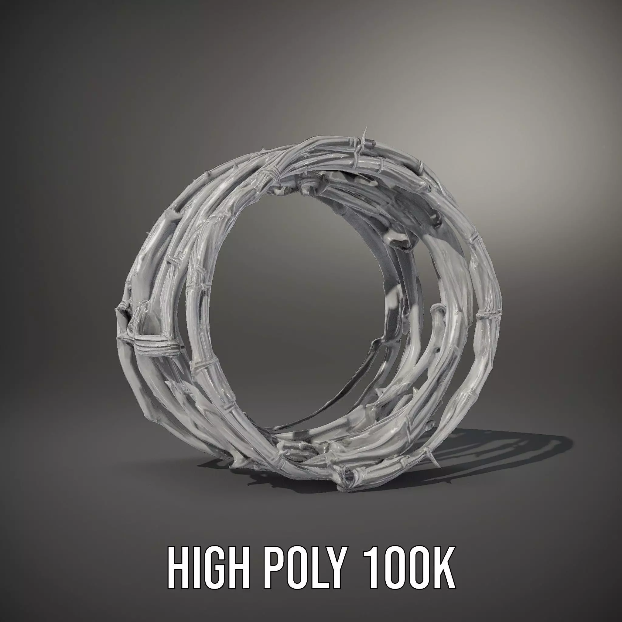 Steel Barbed Wire model pack Low-poly 3D model_8