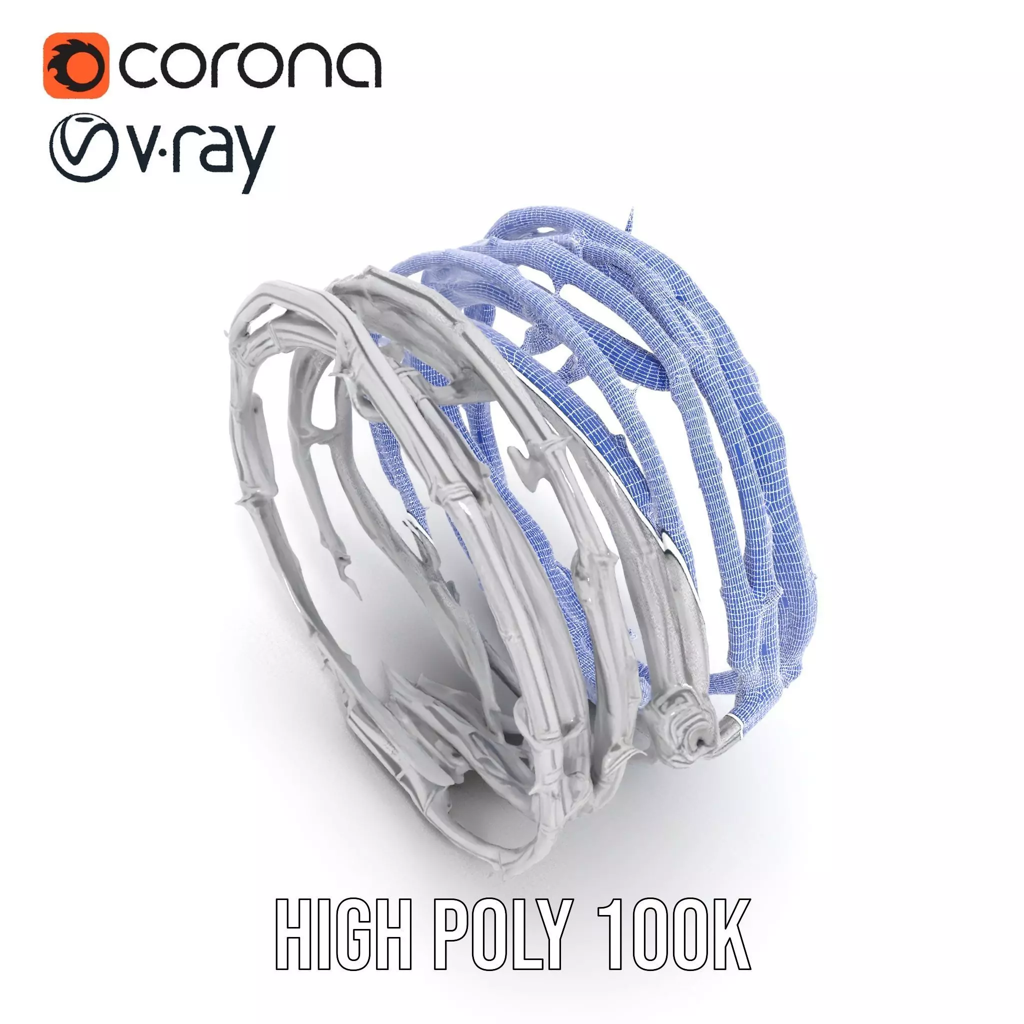 Steel Barbed Wire model pack Low-poly 3D model_32