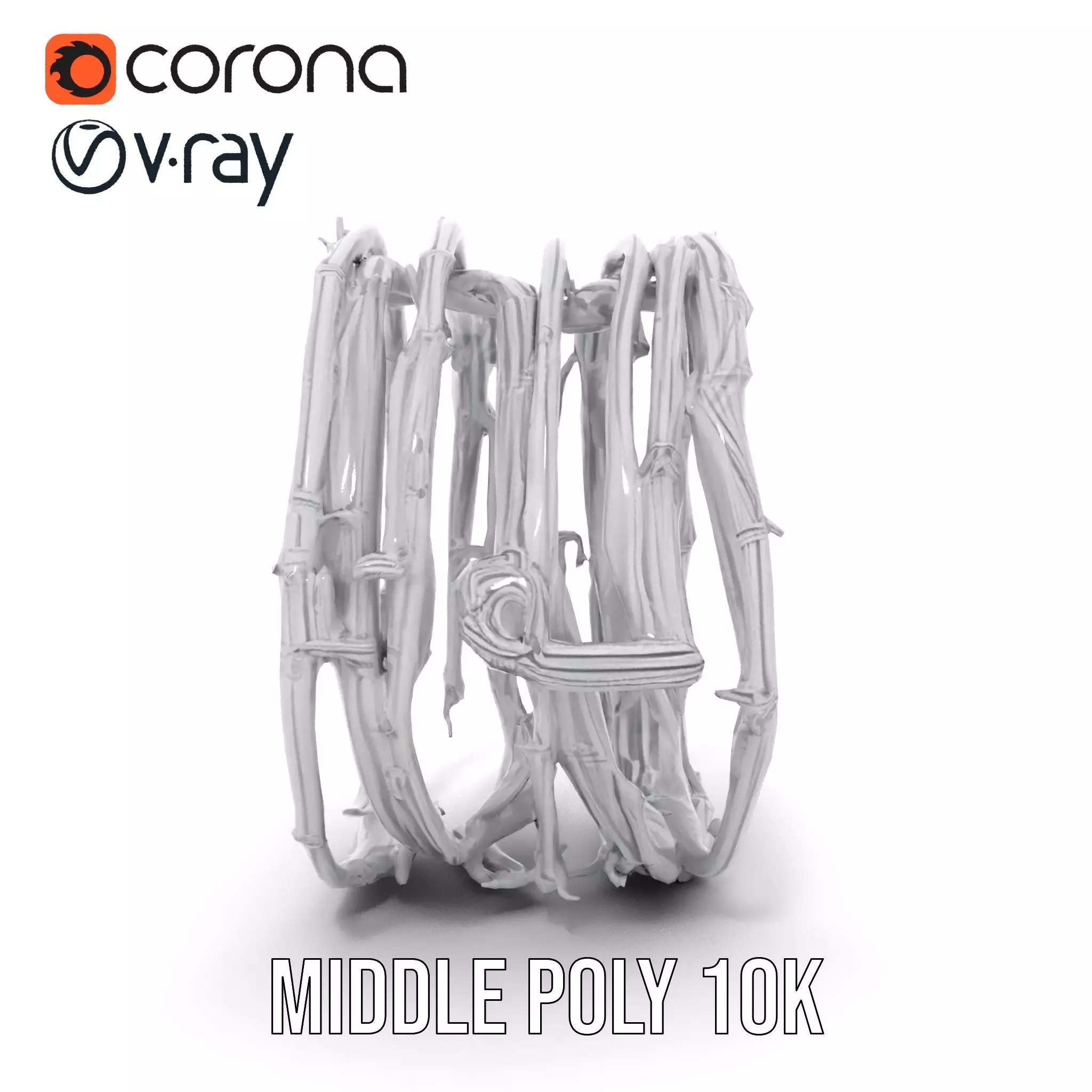 Steel Barbed Wire model pack Low-poly 3D model_15