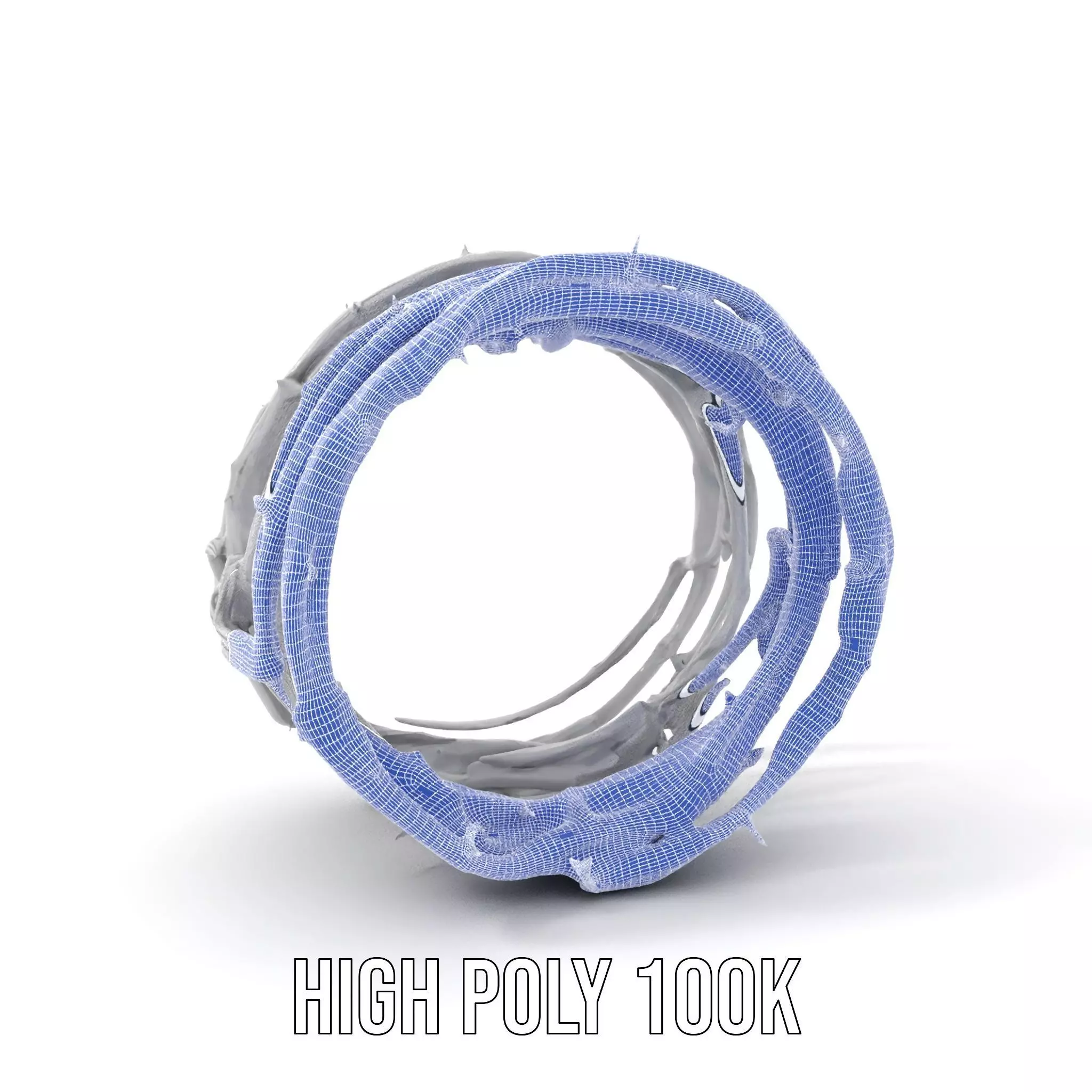 Steel Barbed Wire model pack Low-poly 3D model_4