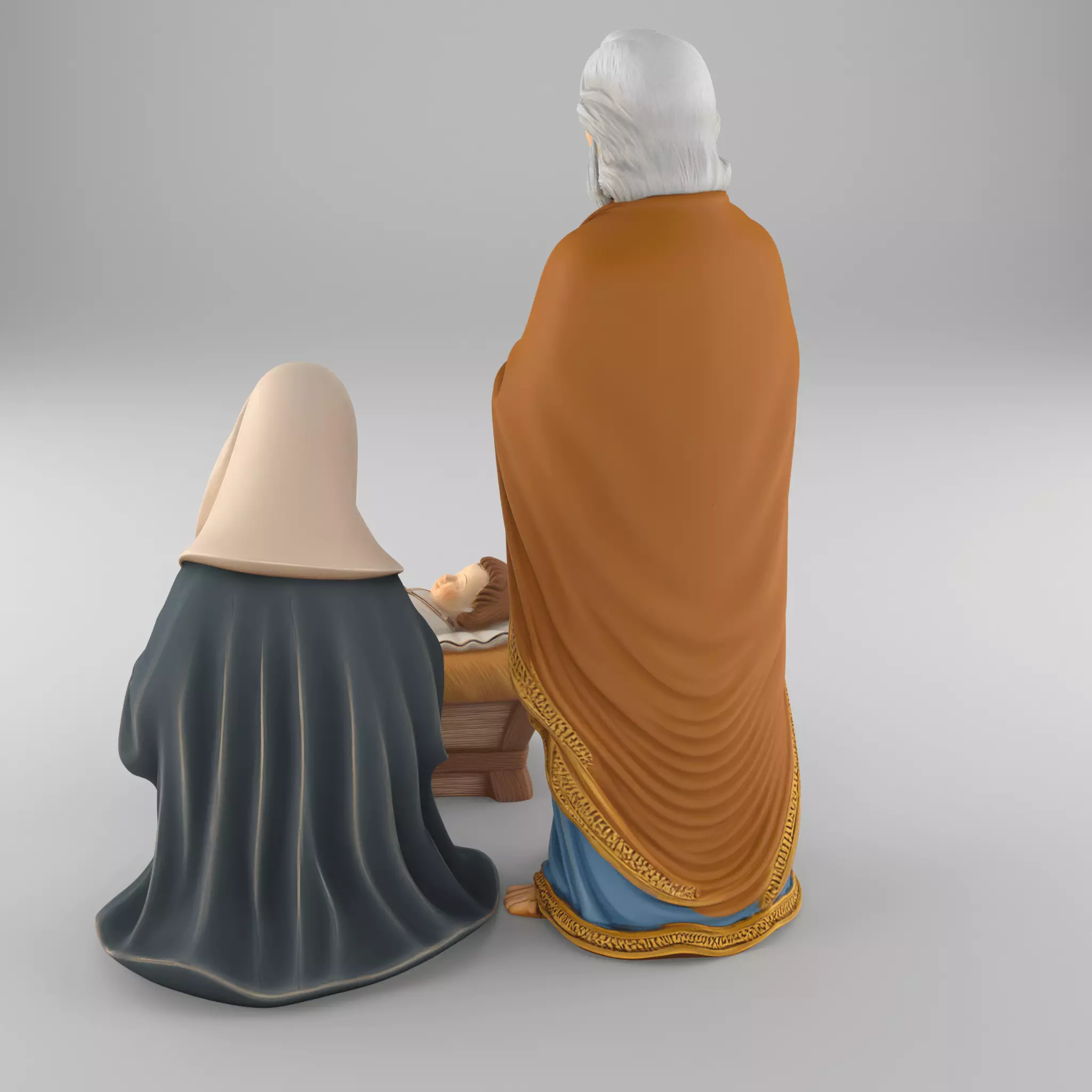 Holy Family Nativity Set STL 3D print model_2