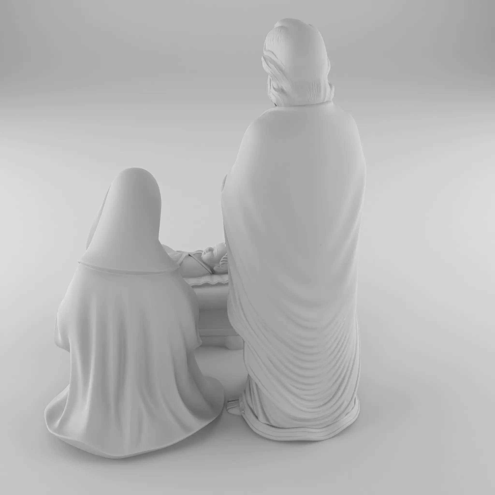 Holy Family Nativity Set STL 3D print model_5