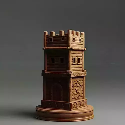 Native American Rook Chess Piece