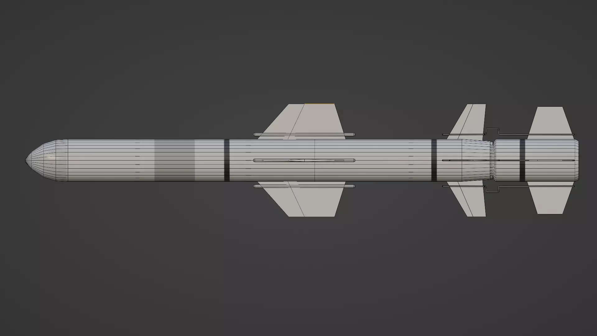 RGM-84 Harpoon Low Poly Game Ready Free low-poly 3D model_3