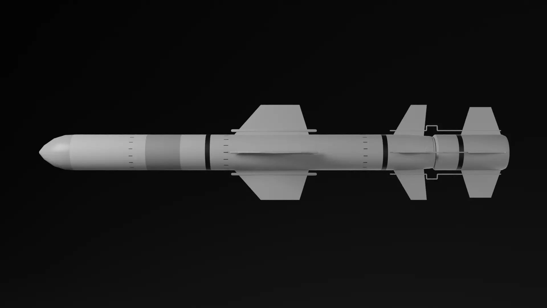 RGM-84 Harpoon Low Poly Game Ready Free low-poly 3D model_2