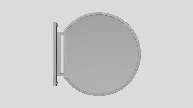 Signboard Oval - Geometry Only No Textures No Materials