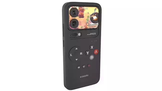 Xiaomi 17 Pro Max with case Low-poly 3D model
