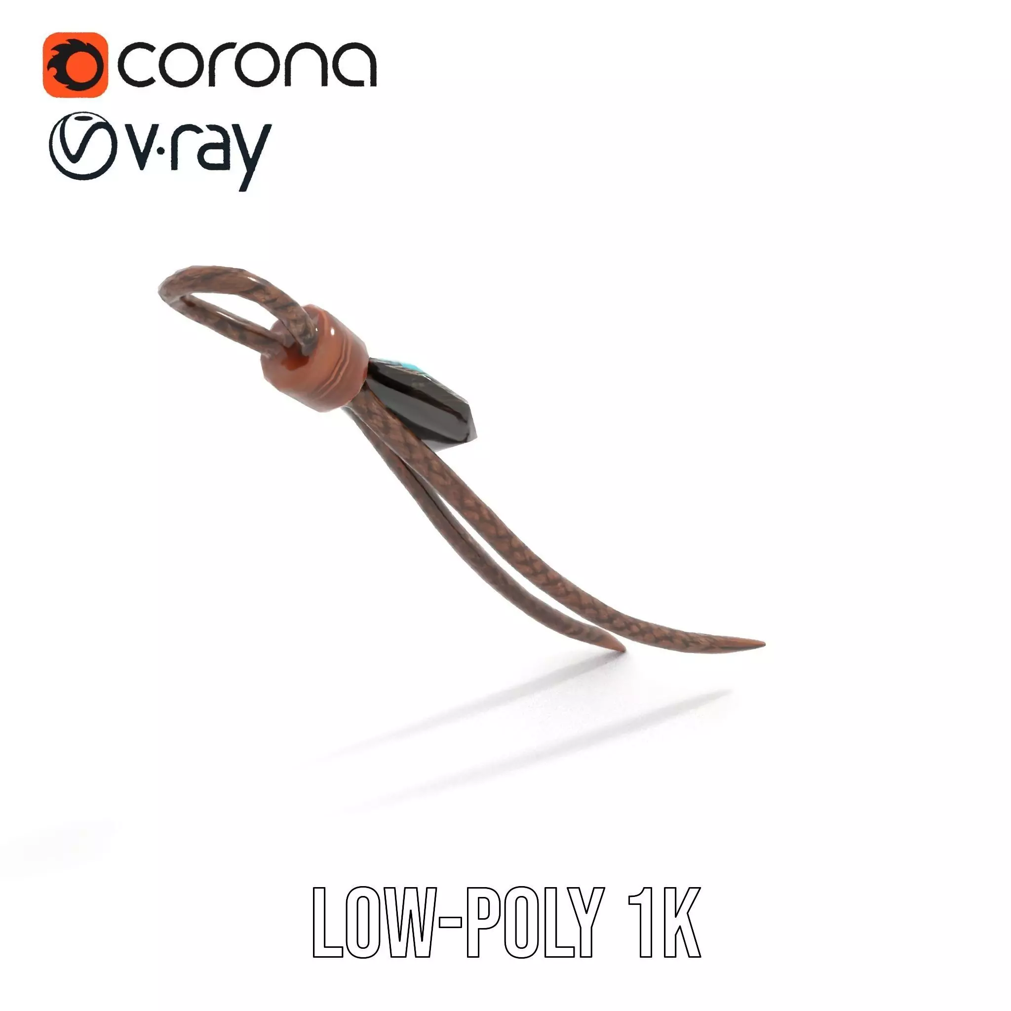 Turquoise Leather Bolo Tie model pack Low-poly 3D model_17