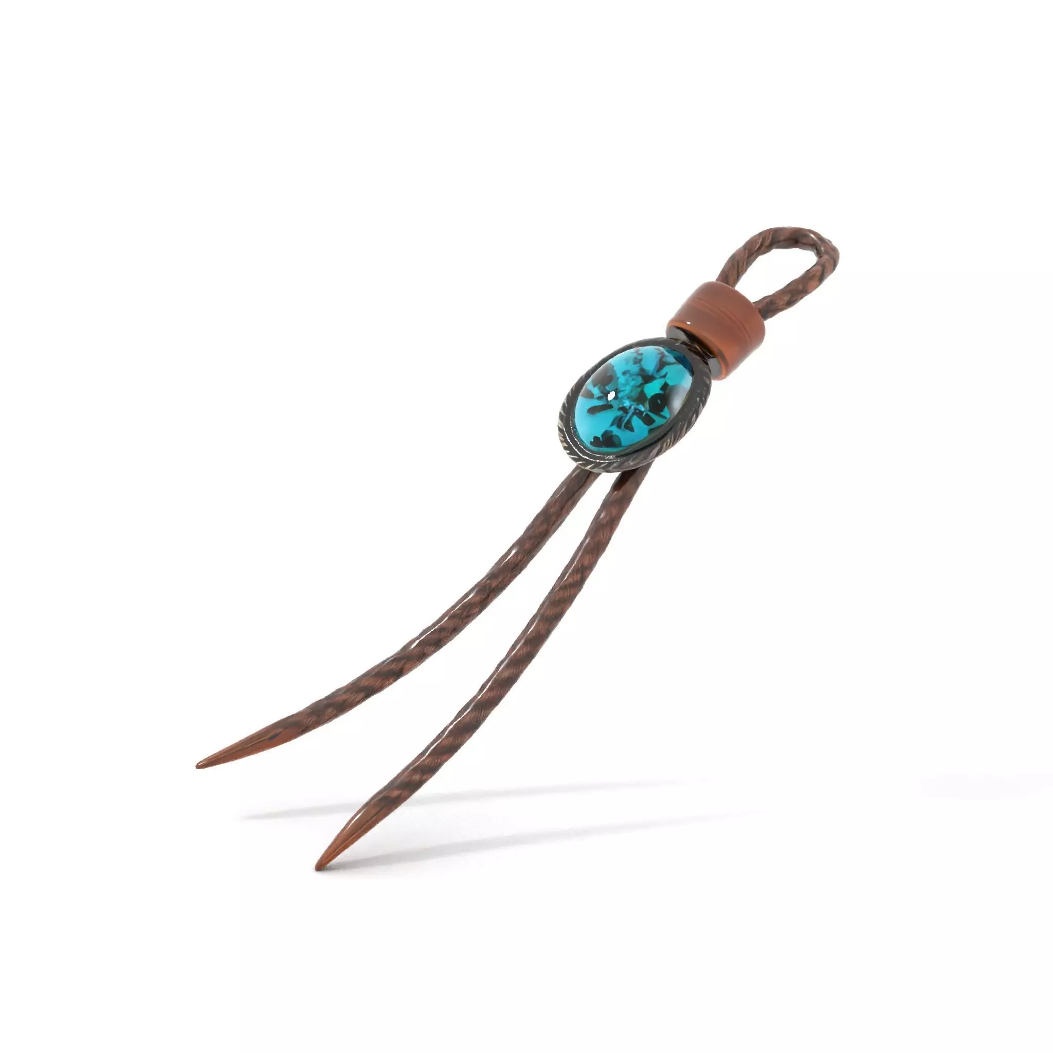 Turquoise Leather Bolo Tie model pack Low-poly 3D model_6