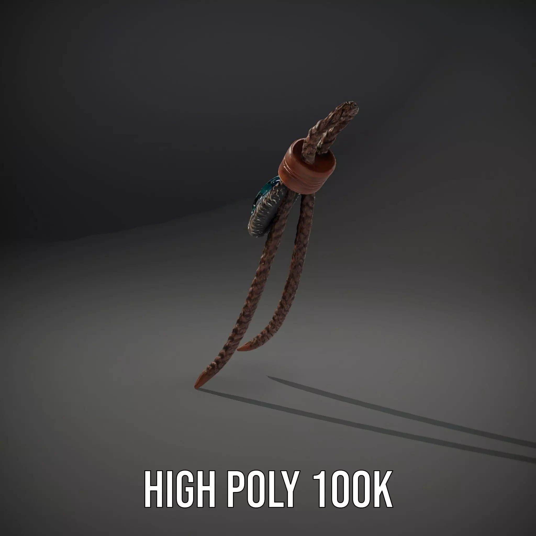 Turquoise Leather Bolo Tie model pack Low-poly 3D model_8