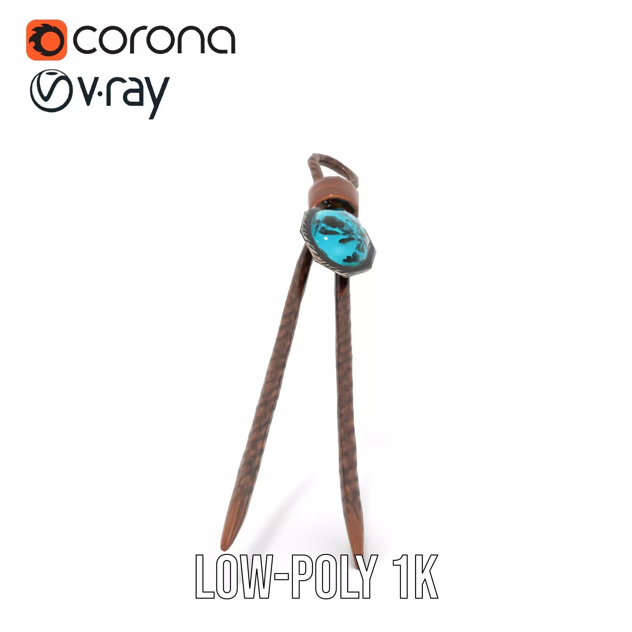 Turquoise Leather Bolo Tie model pack Low-poly 3D model_20