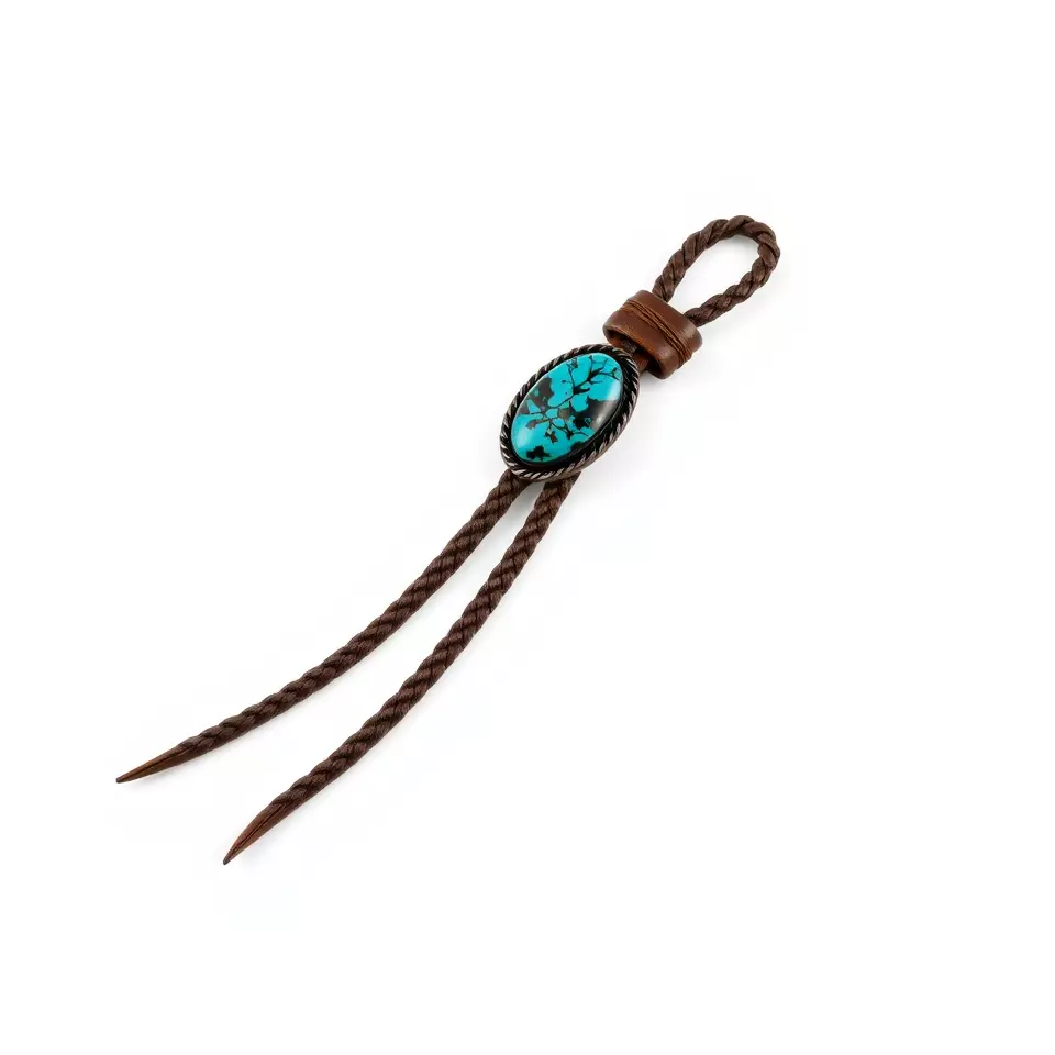Turquoise Leather Bolo Tie model pack Low-poly 3D model_2