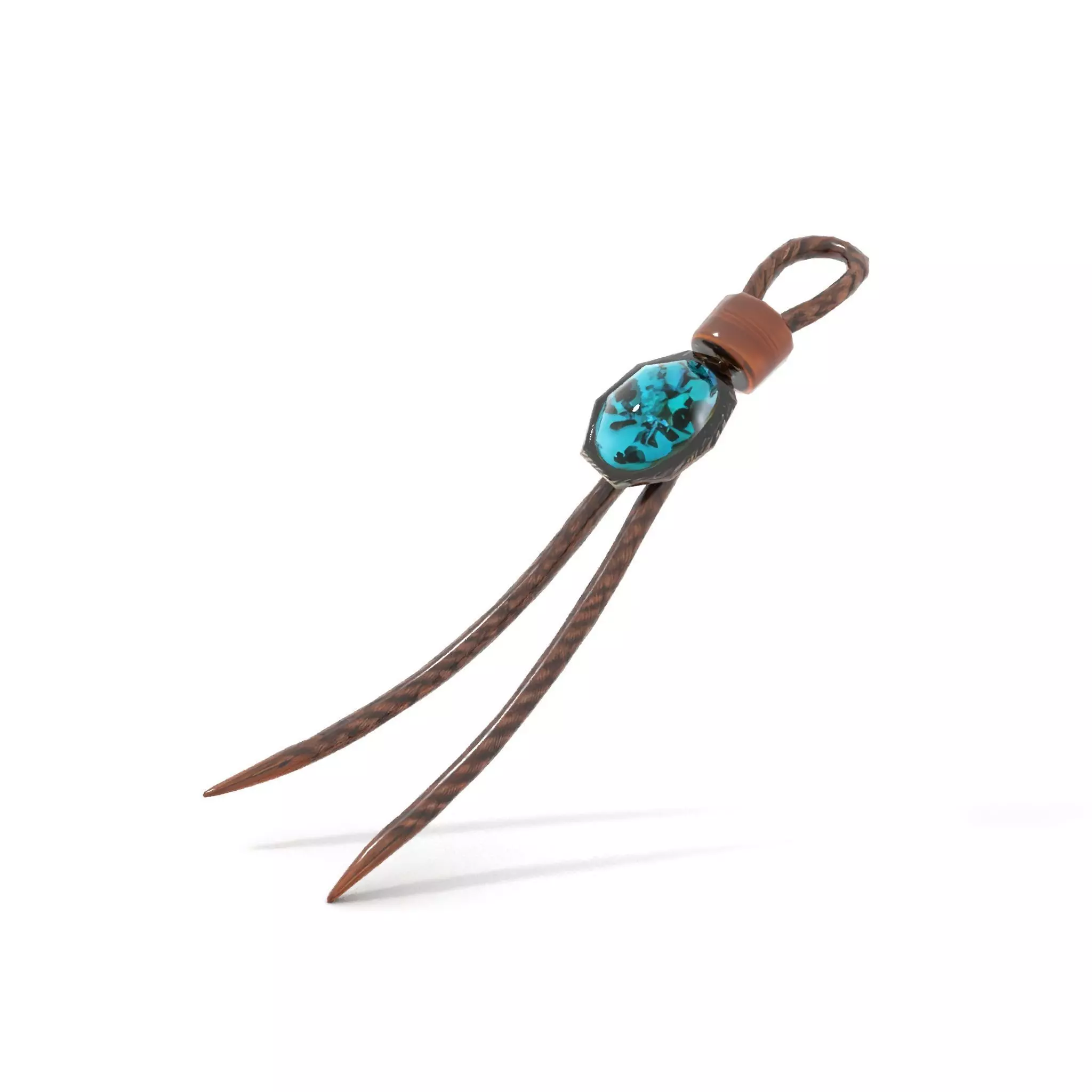 Turquoise Leather Bolo Tie model pack Low-poly 3D model_9