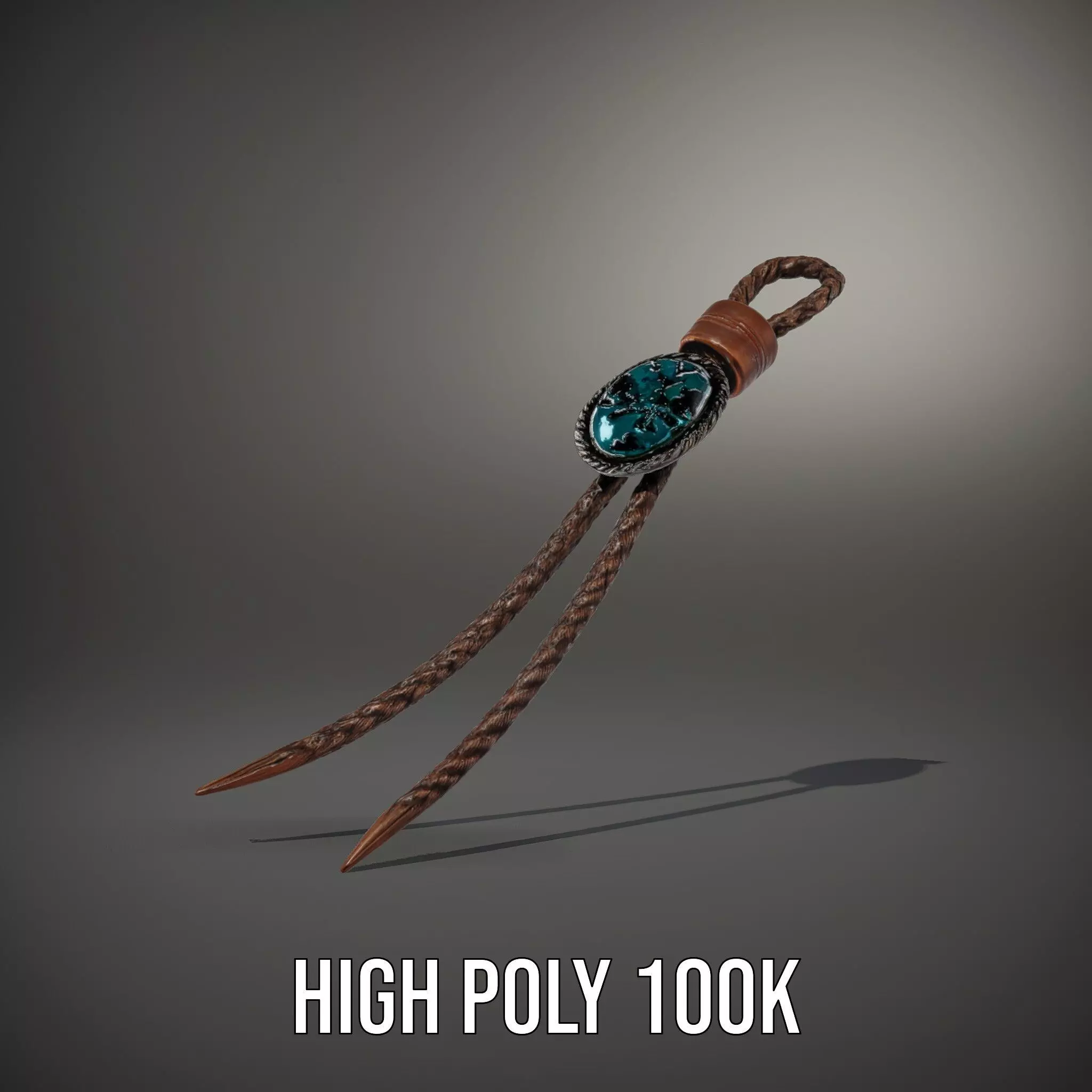 Turquoise Leather Bolo Tie model pack Low-poly 3D model_10