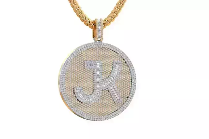 Baguette Diamond Pendant 3D print model