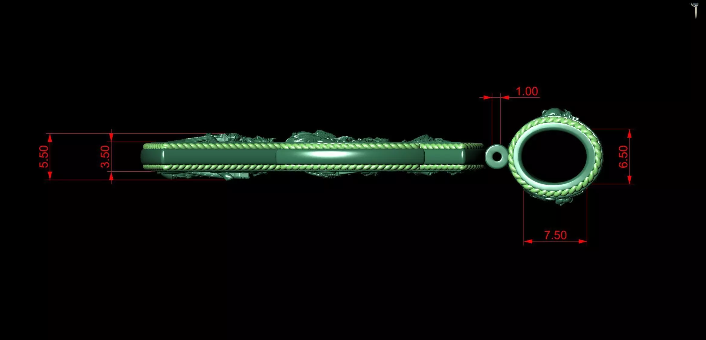 Deesis and the Saints and Archangels Orthodox Christian Cross 3D print model_11