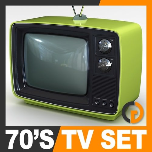 retro style 70 s television set 3d model max obj 3ds retro tv online