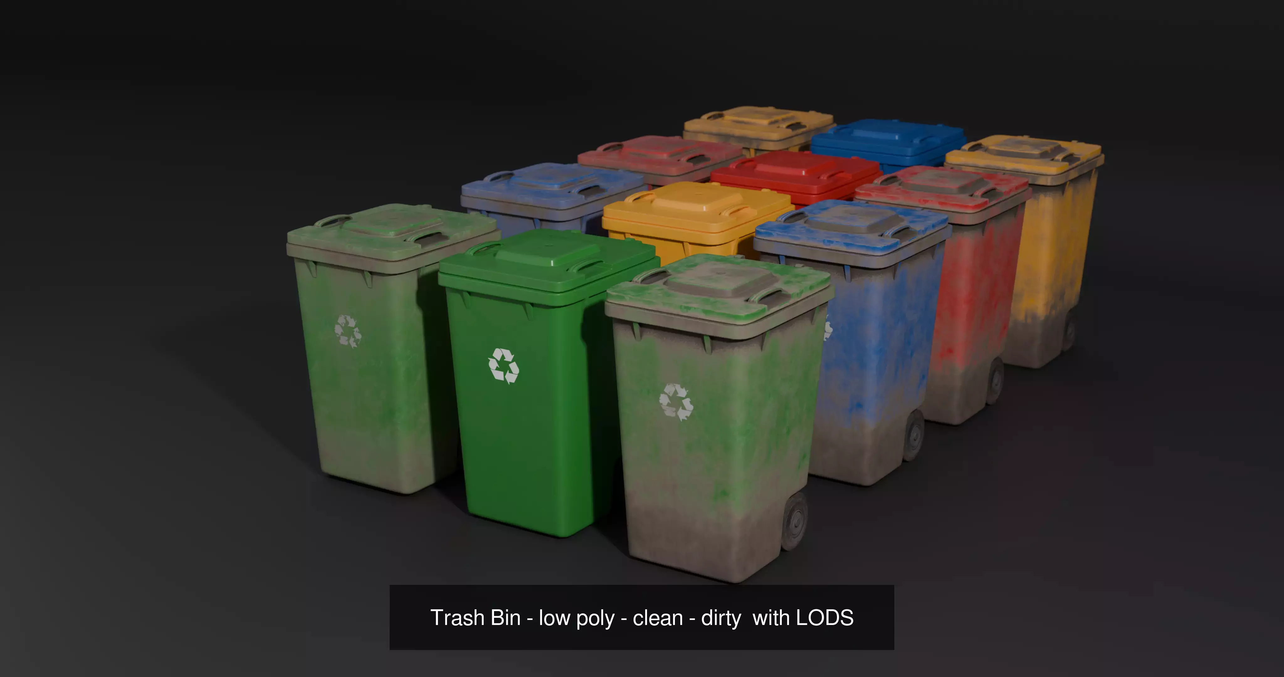 Urban Trash Prop Pack  Assets with 4K Textures  LODs 3D Model Collection_3