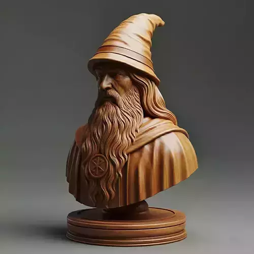 Medieval British Wizard Merlin Chess Piece