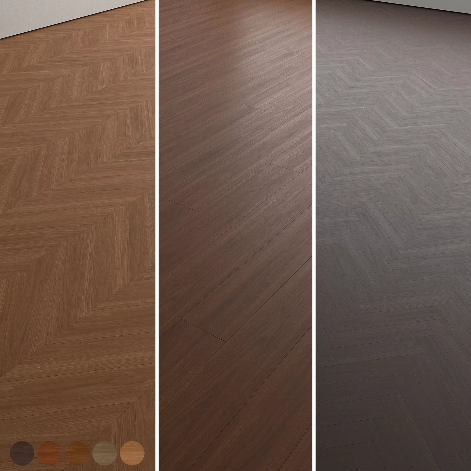 Walnut Wood Flooring and Parquet Set 02 Texture_0