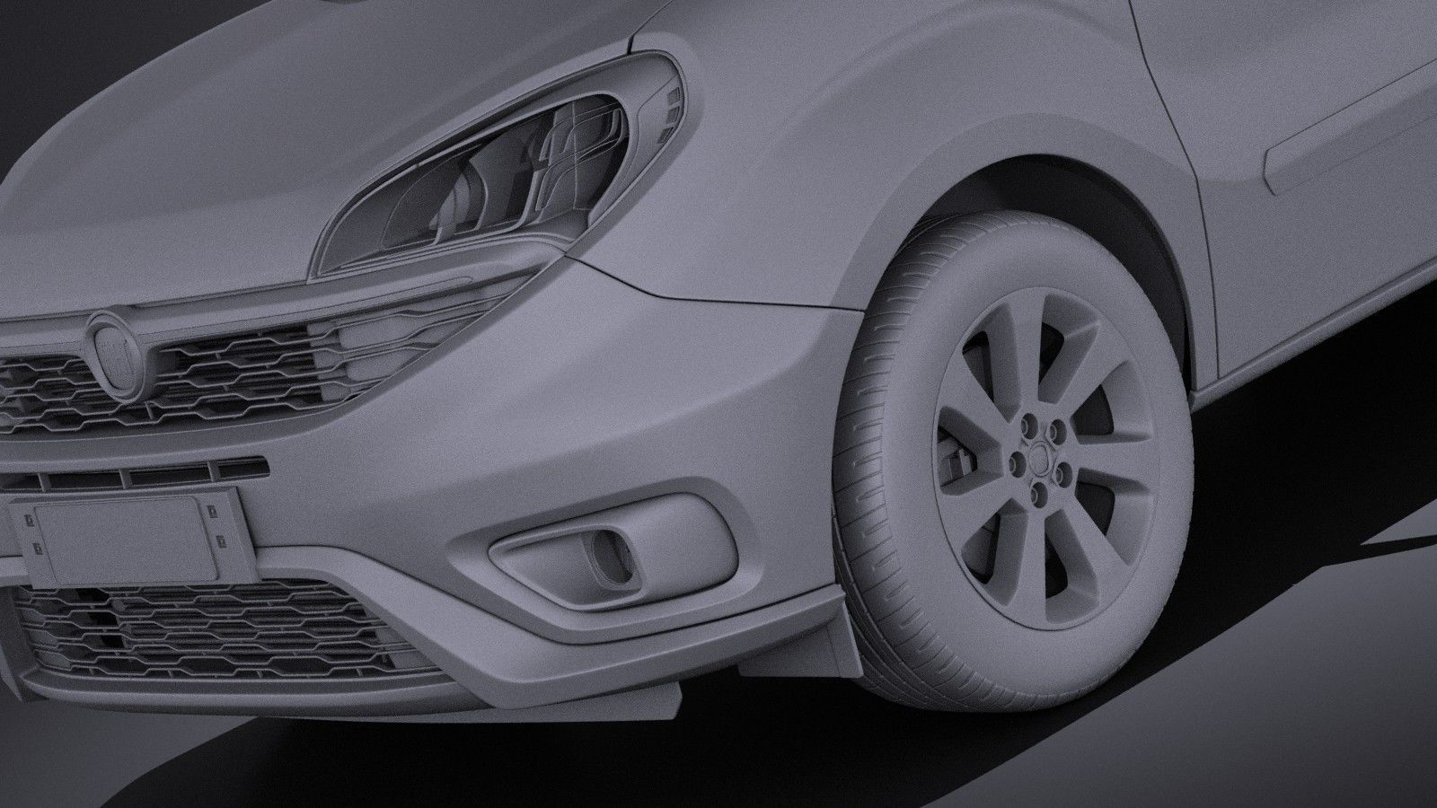 Fiat Doblo Passenger 2015 VRAY 3D model_9