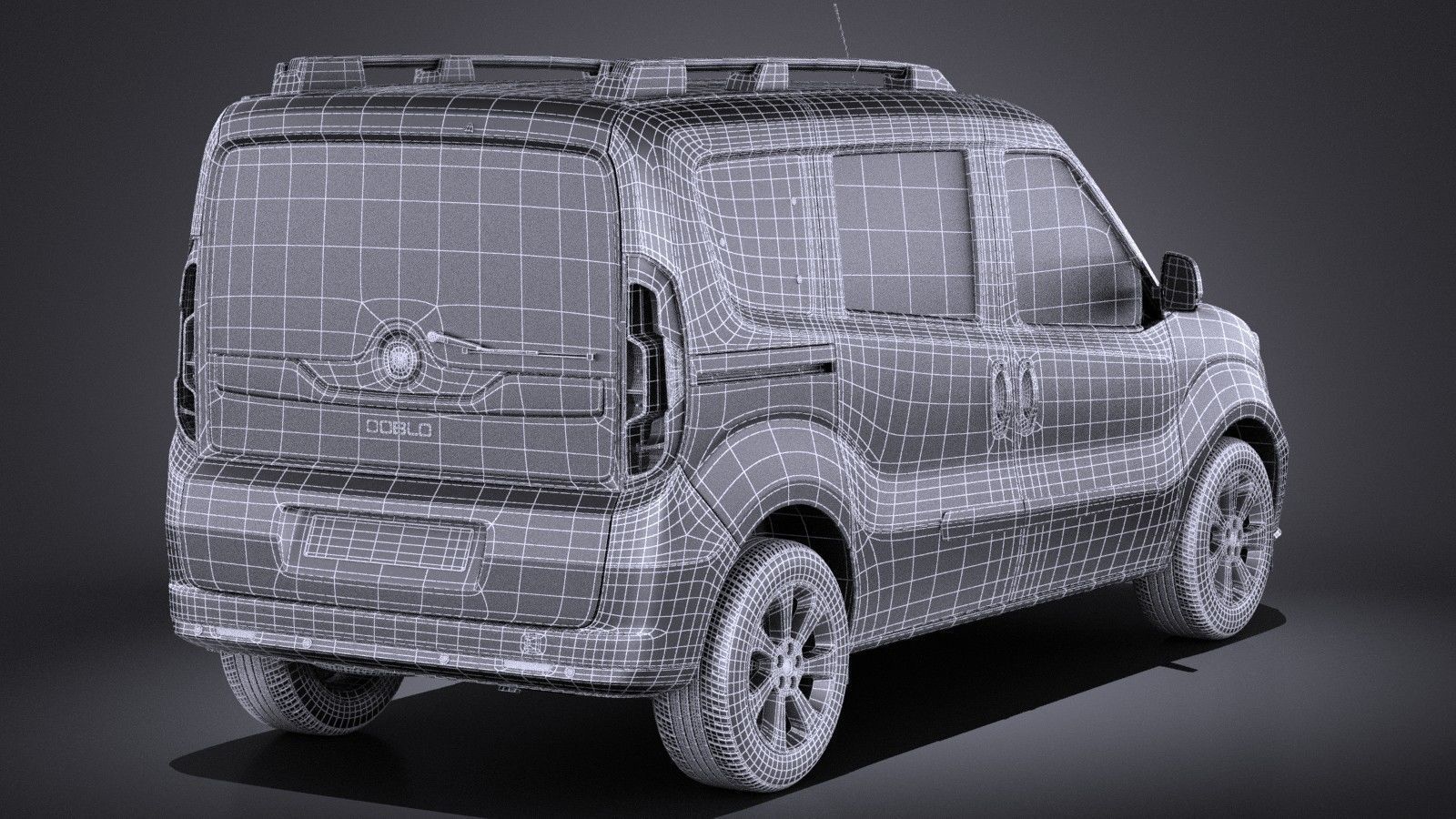 Fiat Doblo Passenger 2015 VRAY 3D model_15