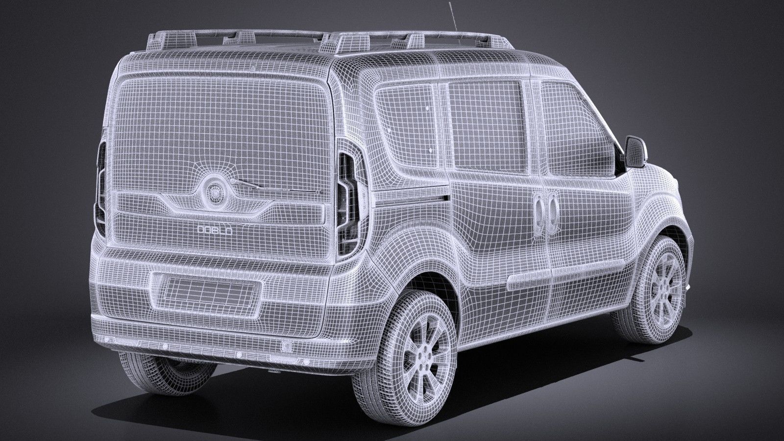 Fiat Doblo Passenger 2015 VRAY 3D model_13