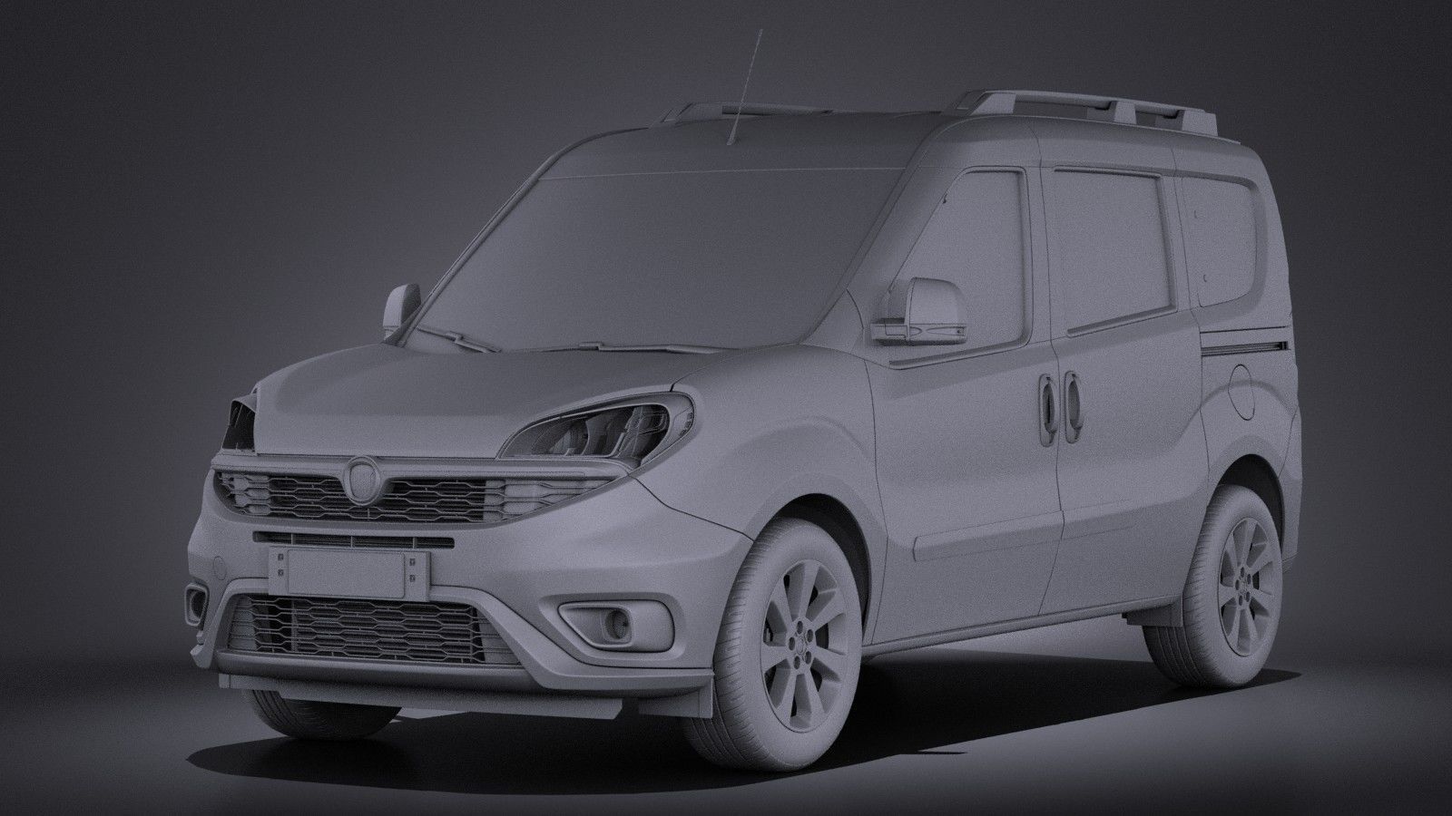 Fiat Doblo Passenger 2015 VRAY 3D model_8