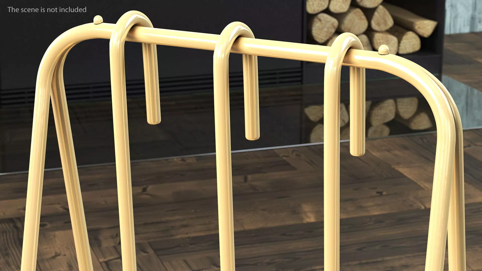 Port Fireplace Tools Brass 3D model_2