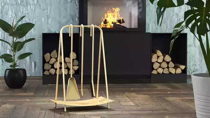 Port Fireplace Tools Brass