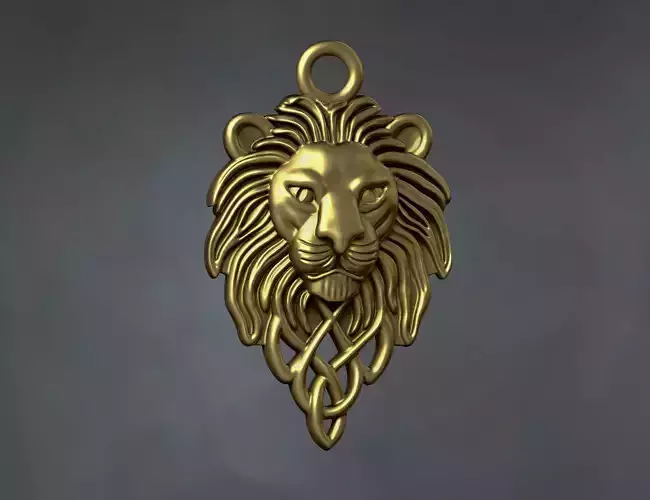 Celtic Lion head pendant