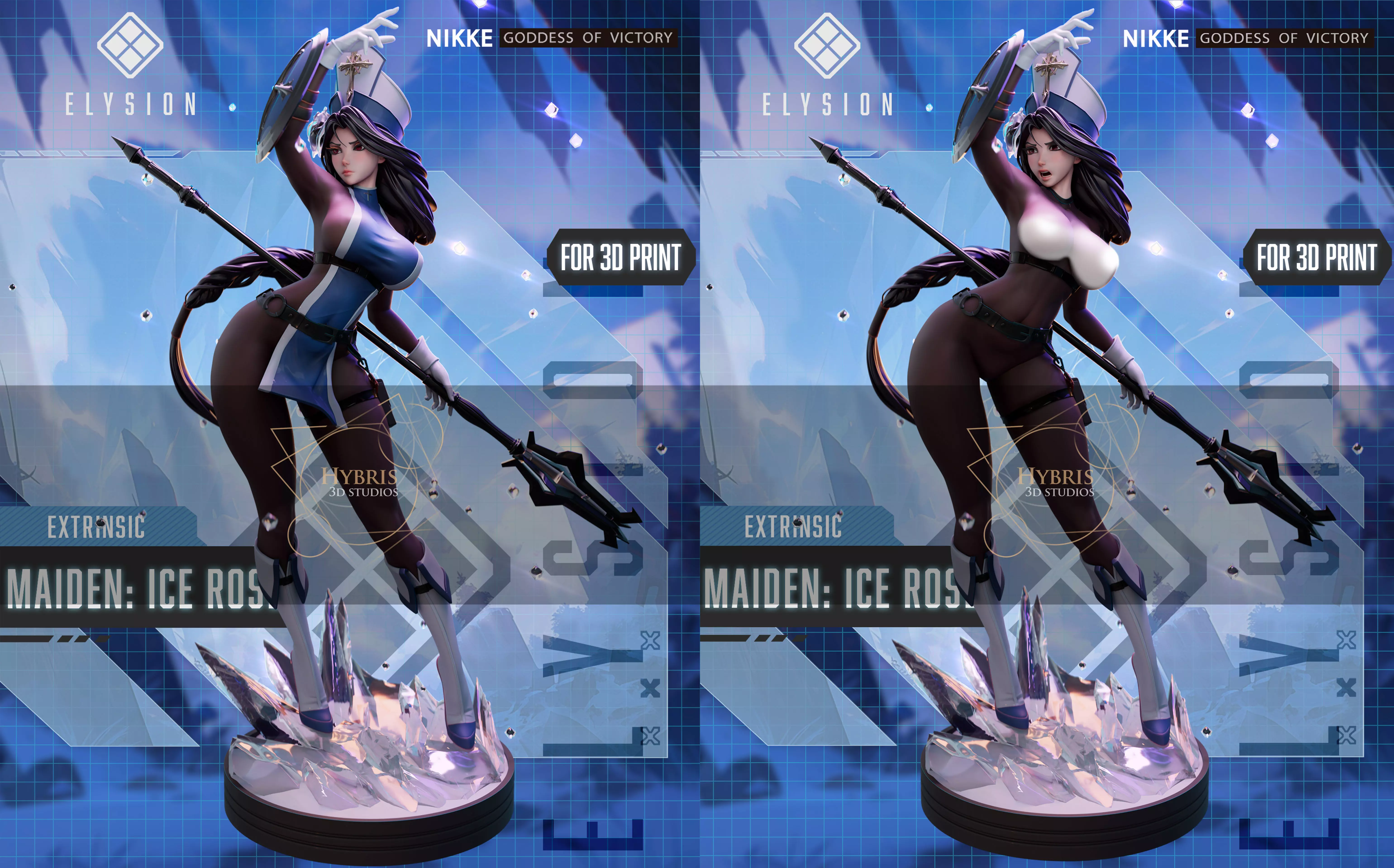 Maiden Ice Rose from Nikke Goddess Of Victory Collector Package 3D print model_1