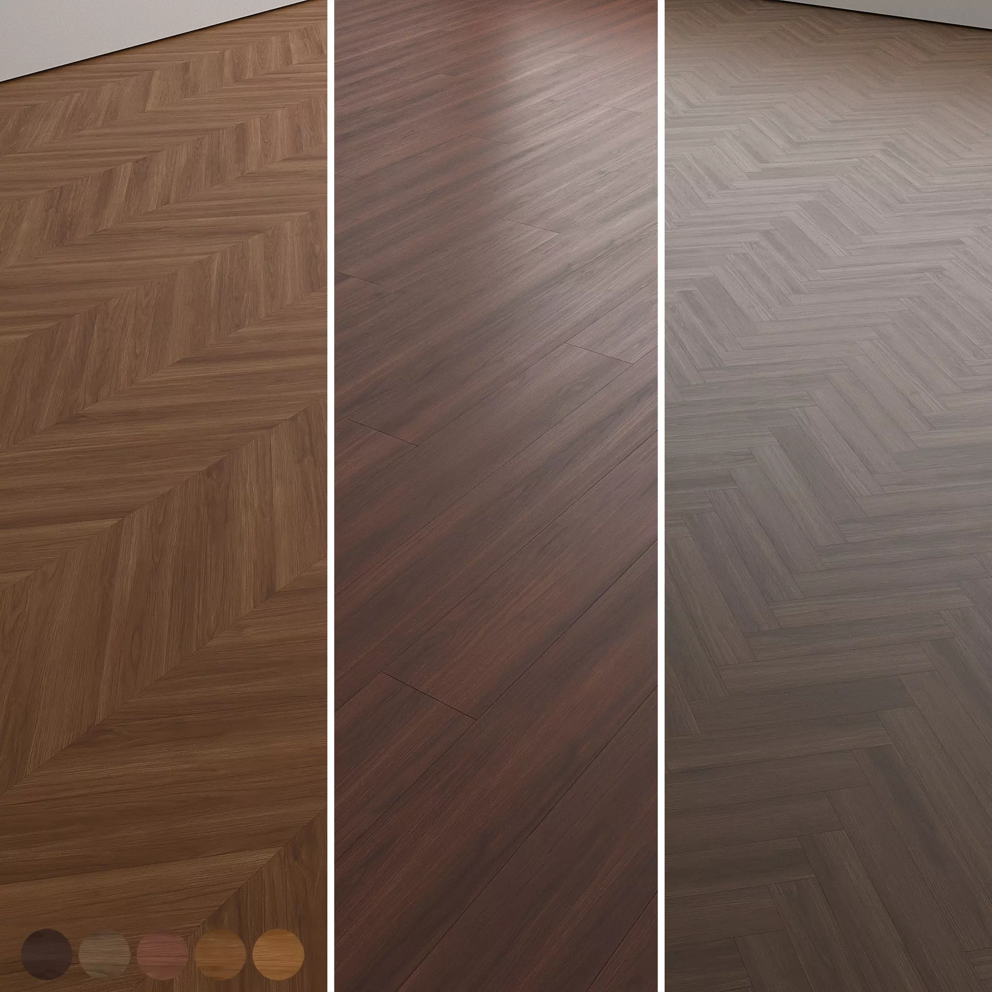 Walnut Wood Flooring and Parquet Set 03 Texture_0