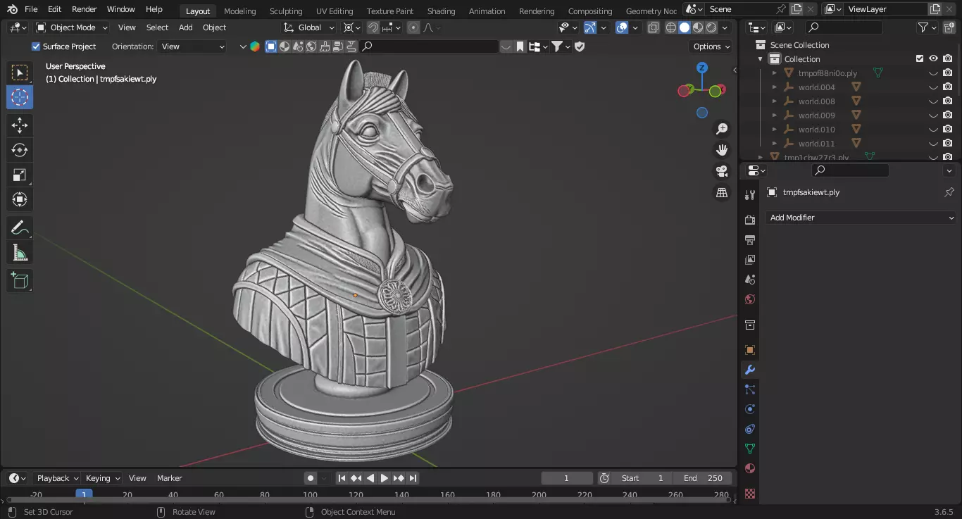 Medieval British Knight Chess Piece 3D print model_3
