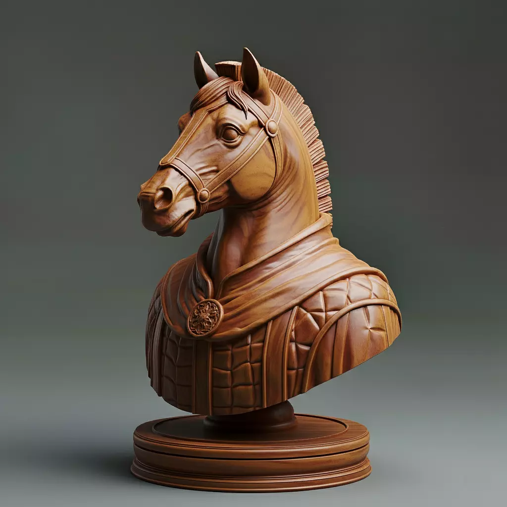 Medieval British Knight Chess Piece 3D print model_0