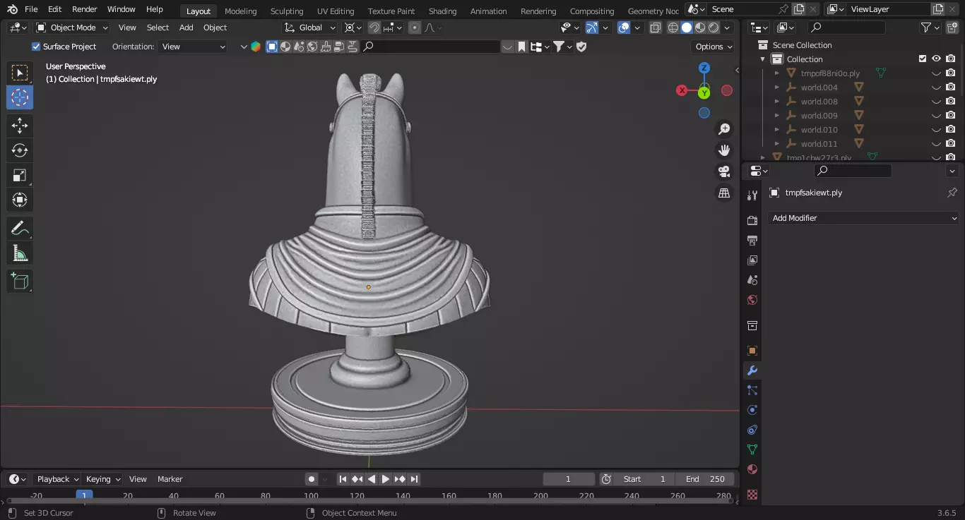Medieval British Knight Chess Piece 3D print model_7