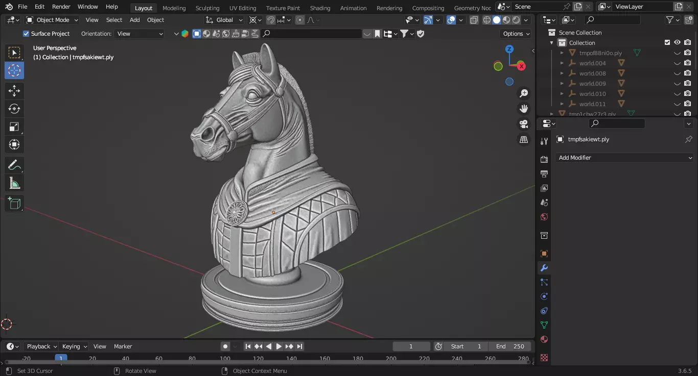 Medieval British Knight Chess Piece 3D print model_1