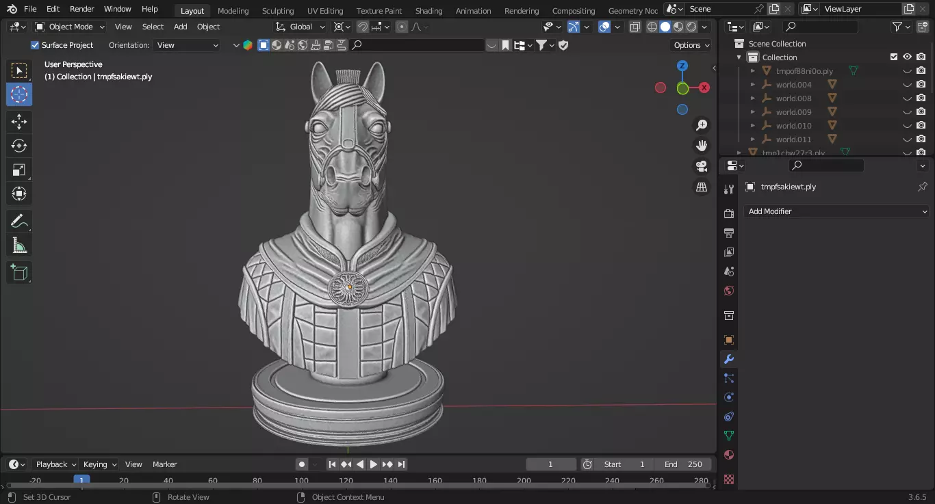 Medieval British Knight Chess Piece 3D print model_2