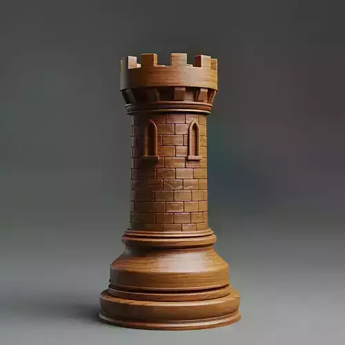Medieval British Rook Chess Piece