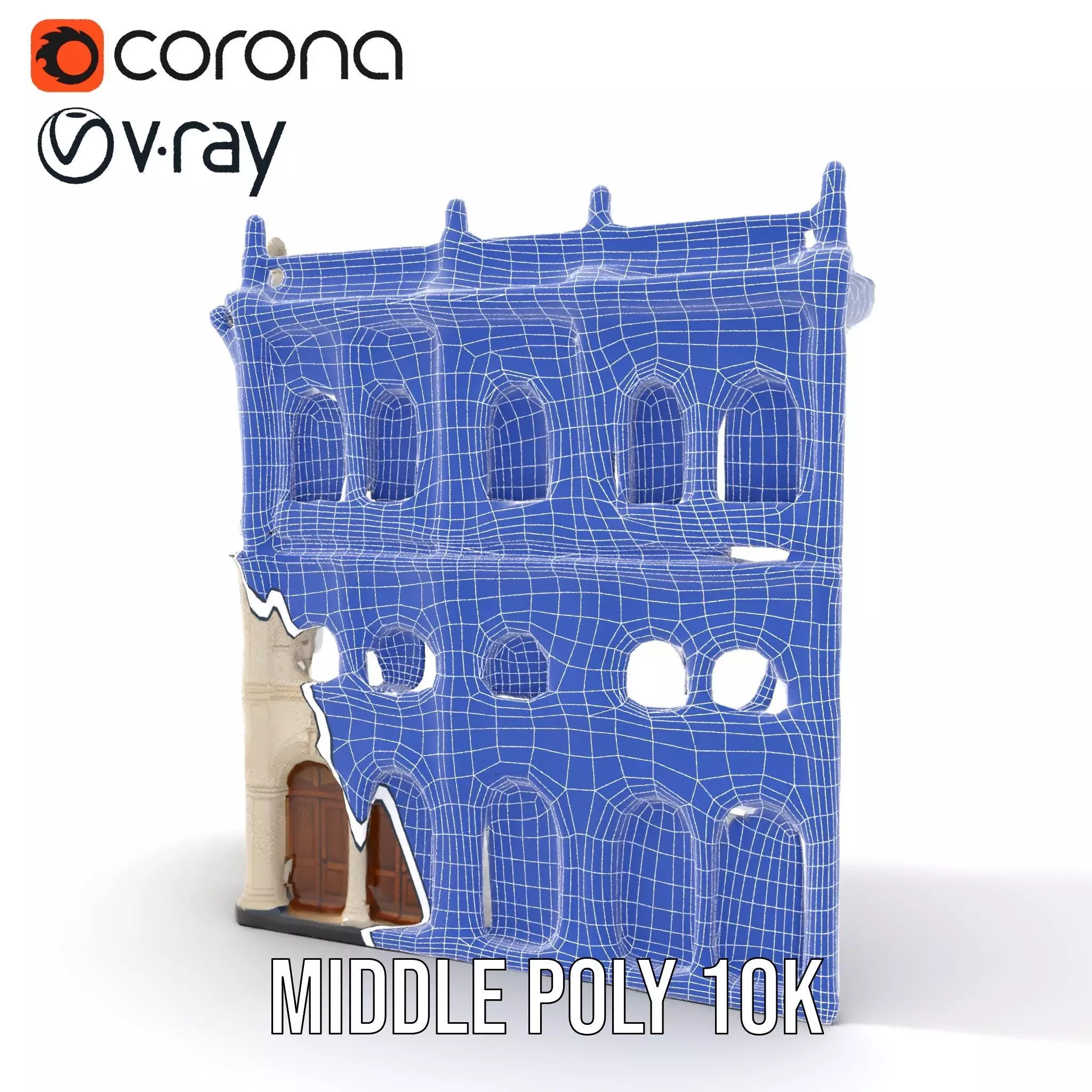 Classic Victorian Building model pack Low-poly 3D model_24