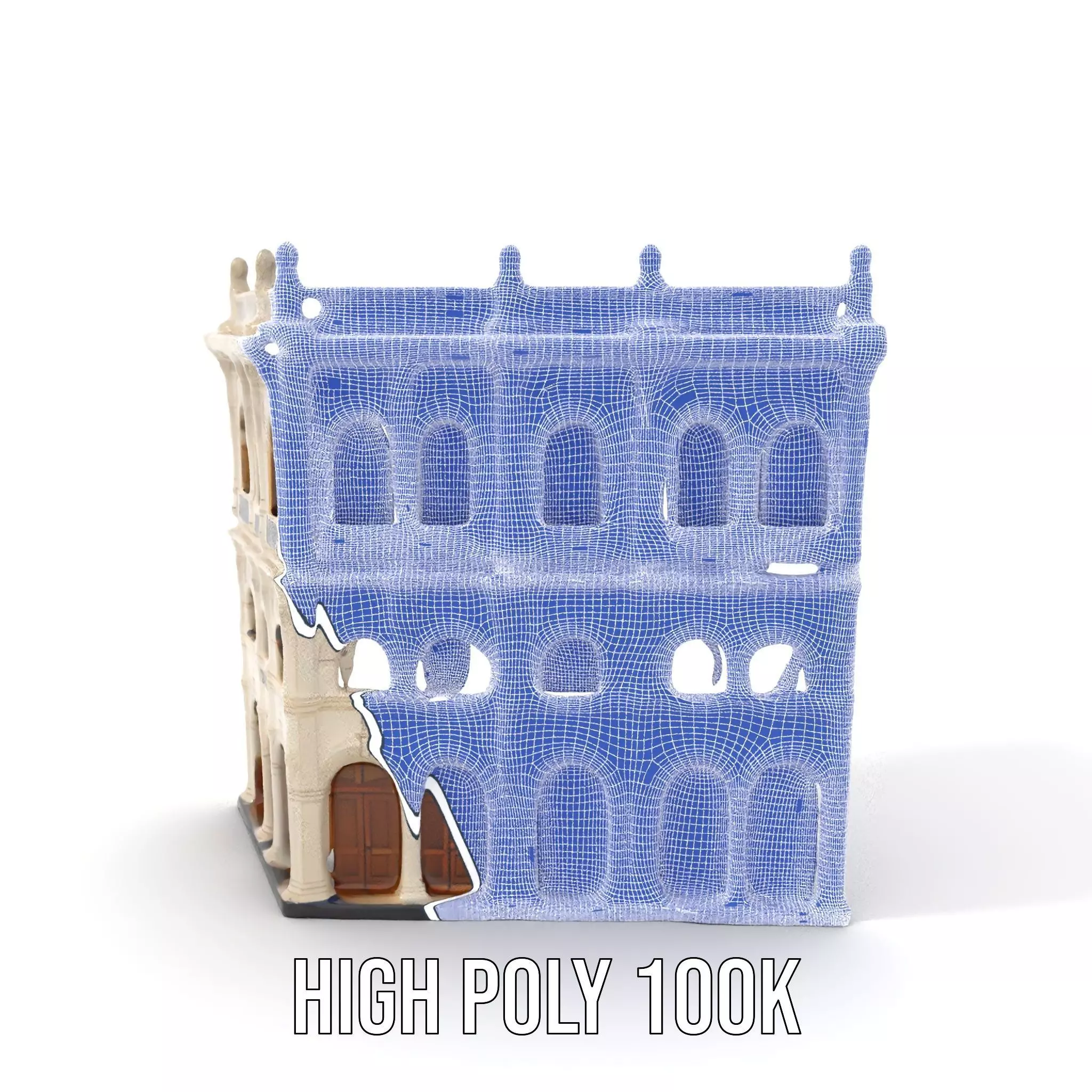 Classic Victorian Building model pack Low-poly 3D model_4