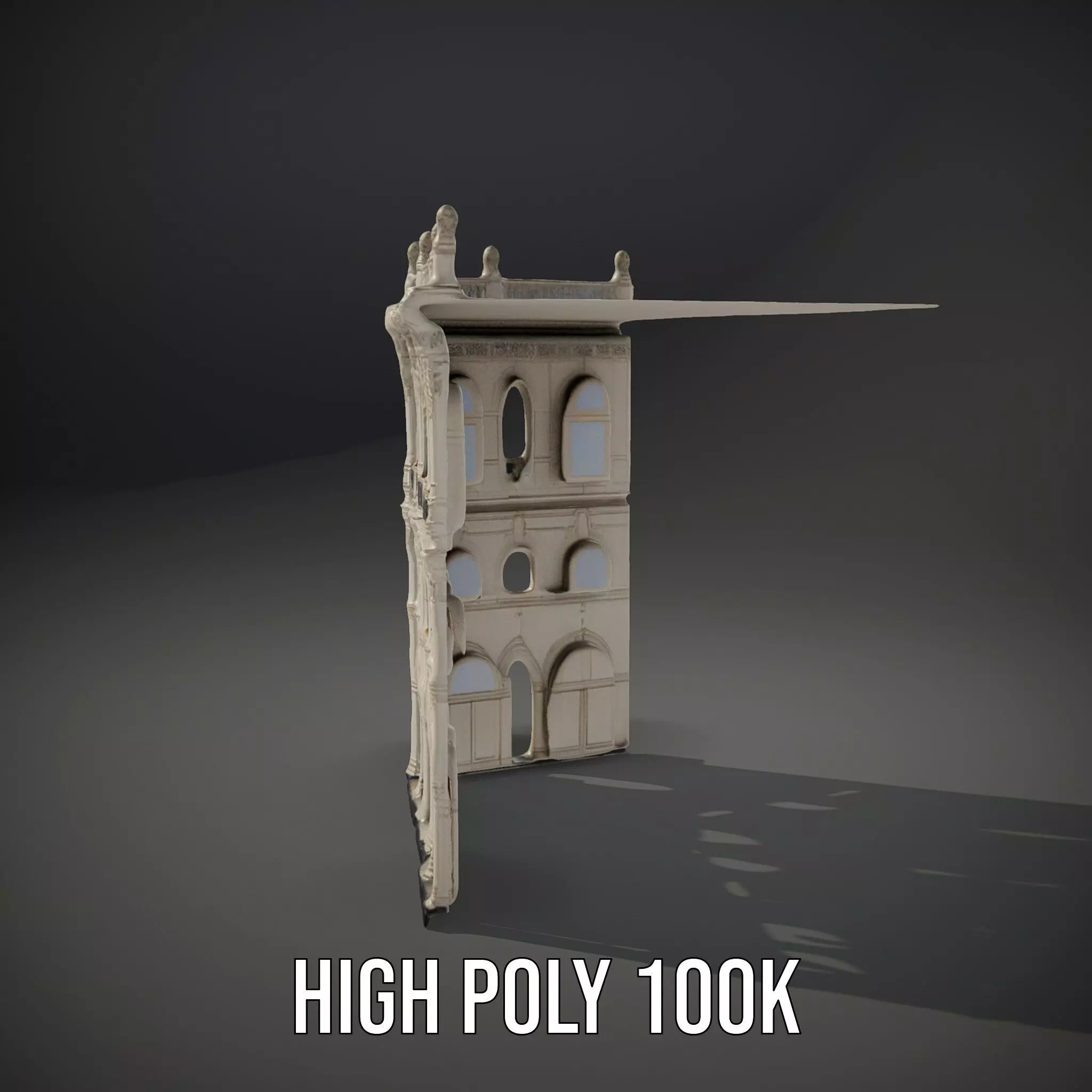 Classic Victorian Building model pack Low-poly 3D model_12