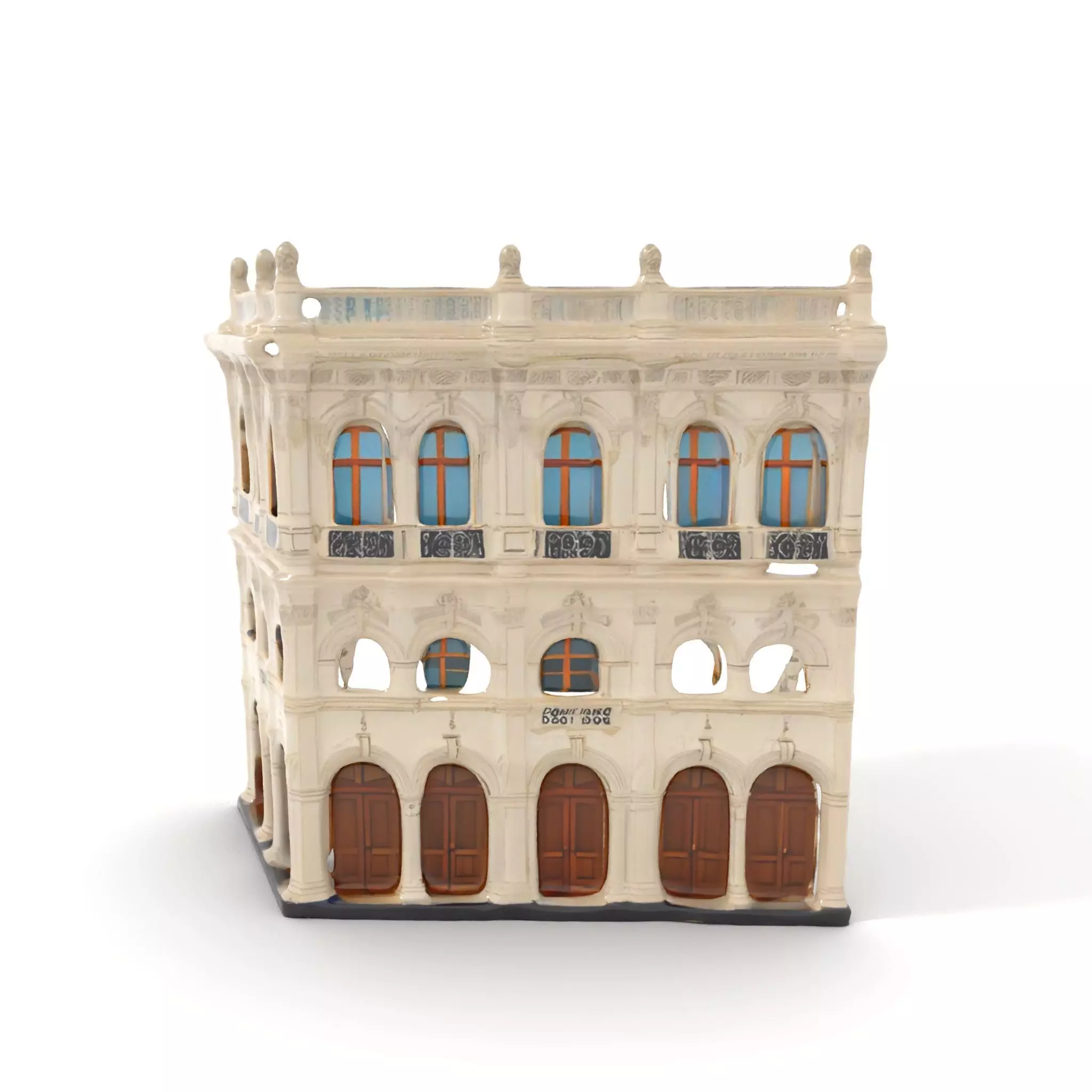 Classic Victorian Building model pack Low-poly 3D model_0