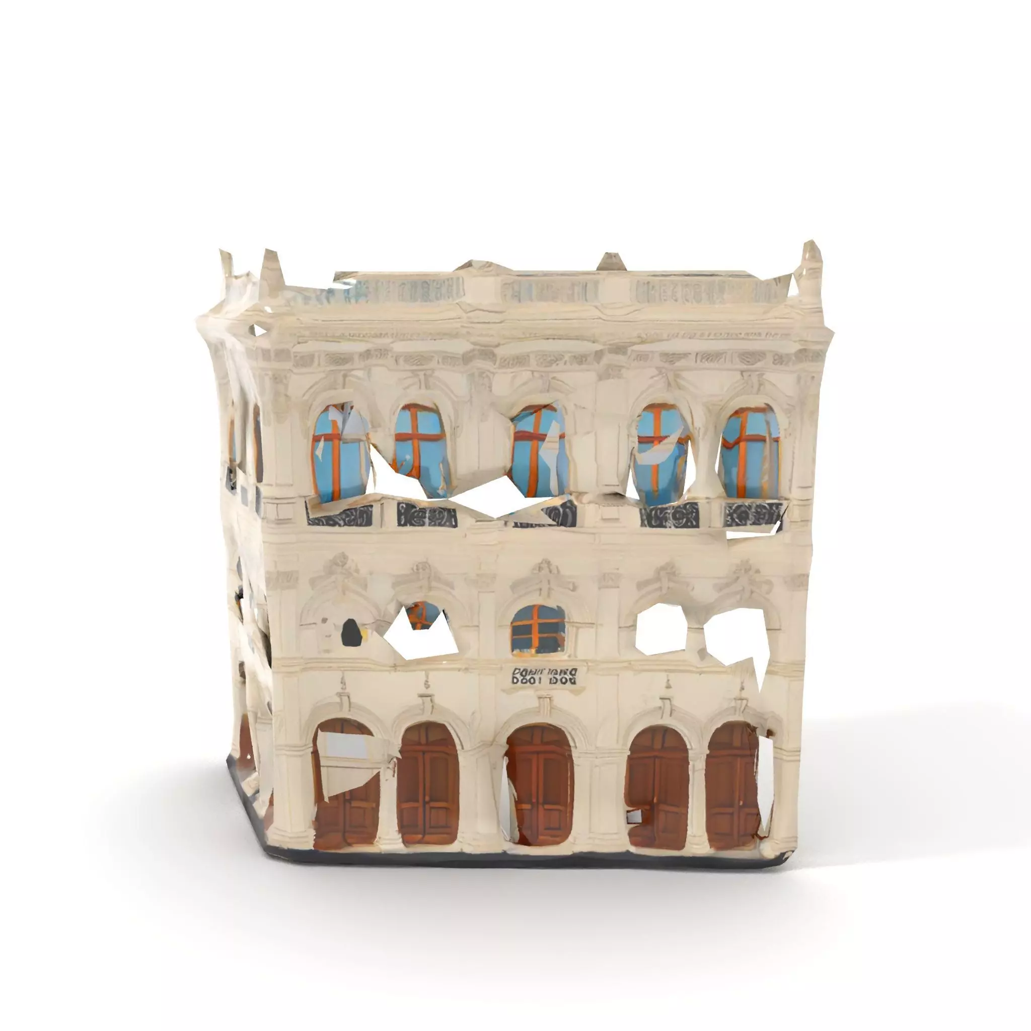 Classic Victorian Building model pack Low-poly 3D model_11
