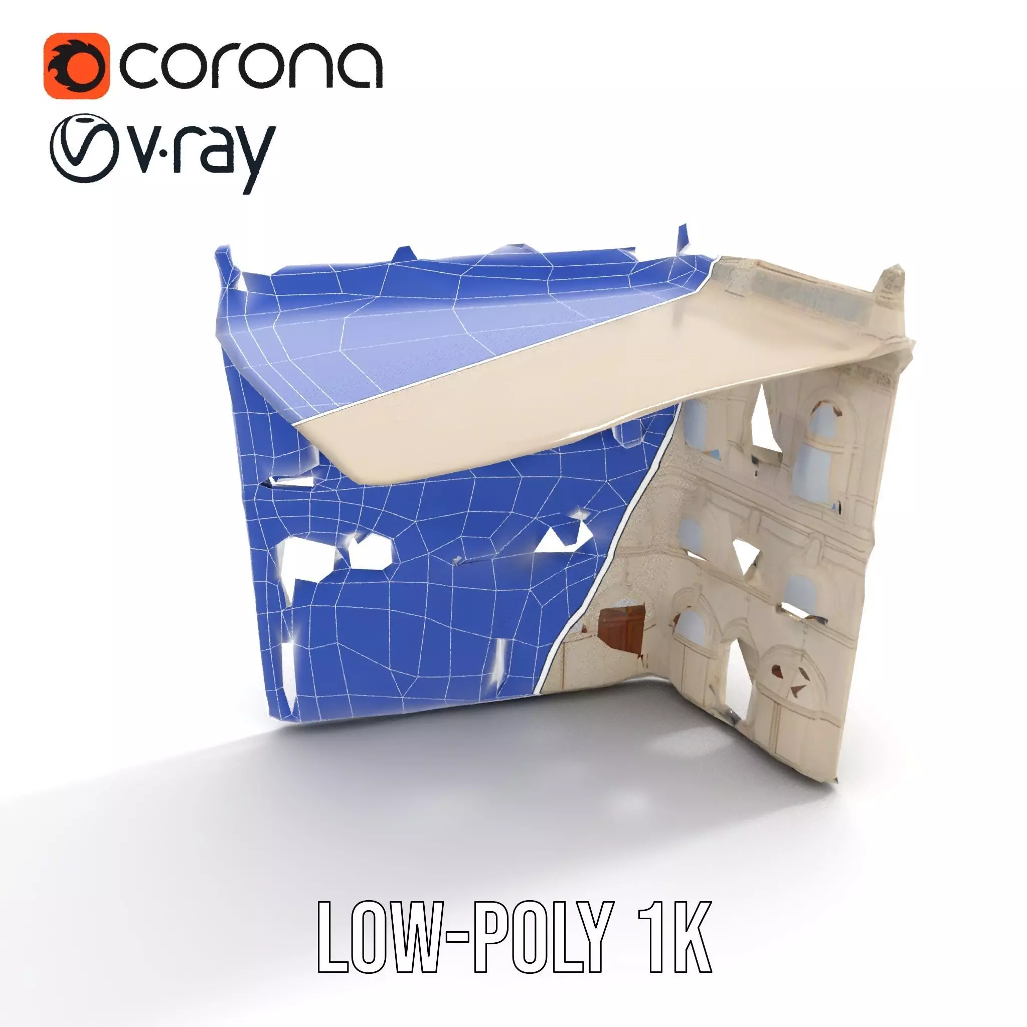 Classic Victorian Building model pack Low-poly 3D model_19