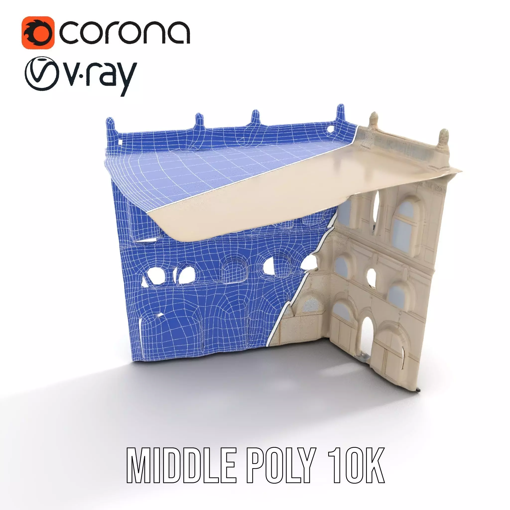 Classic Victorian Building model pack Low-poly 3D model_21