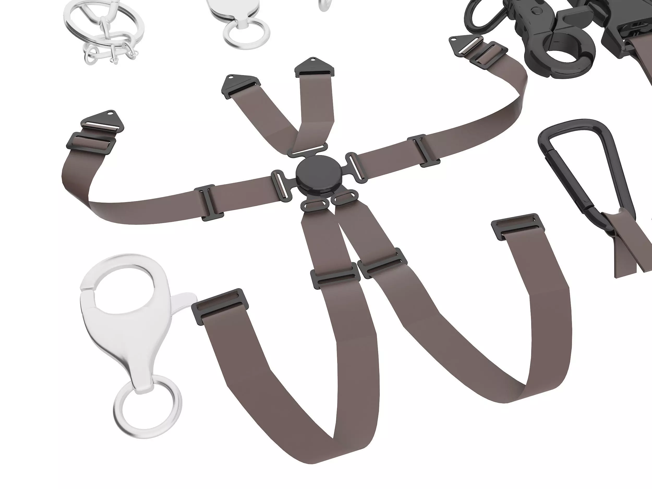 Mountaineering Keychain  Low-poly 3D model_2