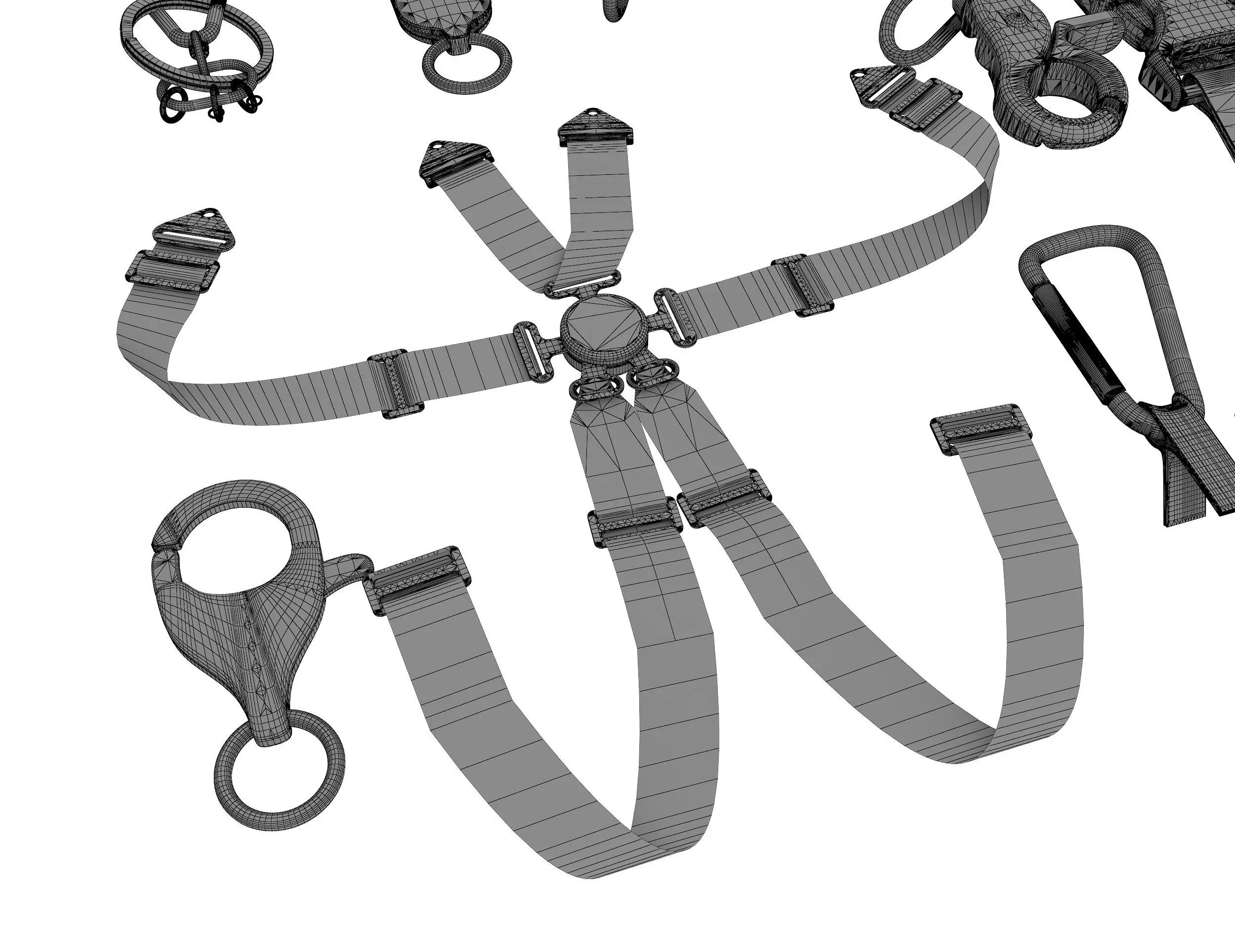 Mountaineering Keychain  Low-poly 3D model_7