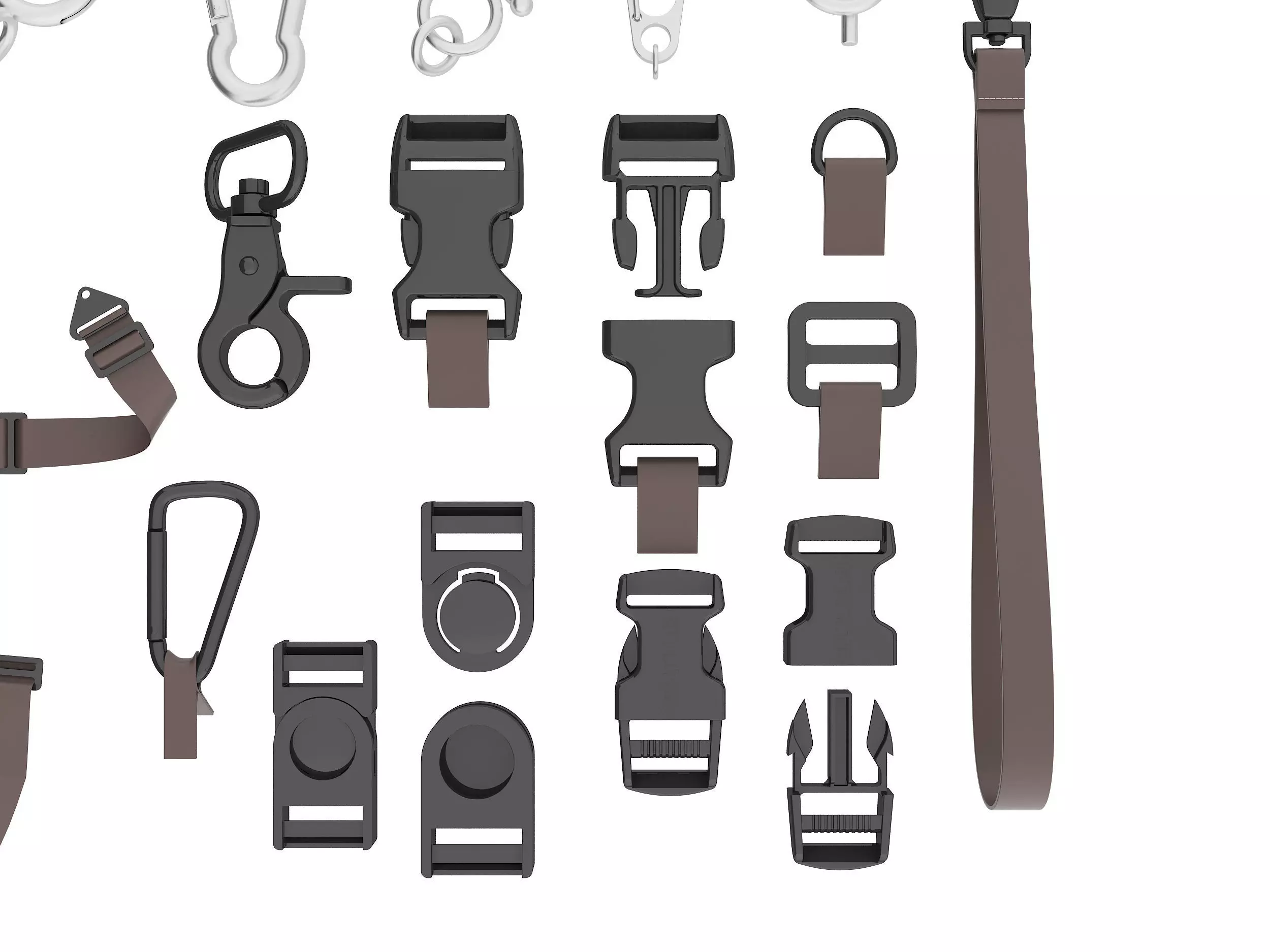 Mountaineering Keychain  Low-poly 3D model_3