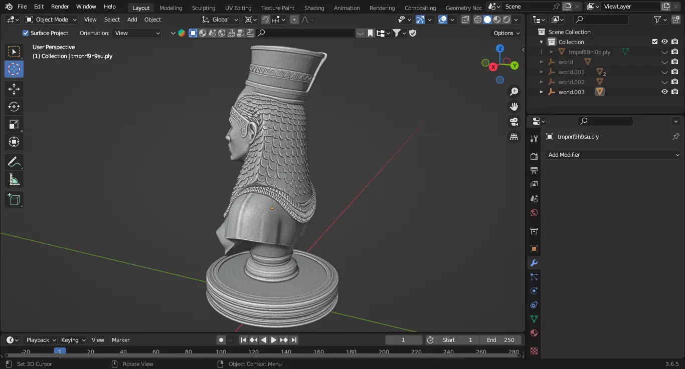 Ancient Egyptian Queen Chess Piece 3D print model_5
